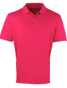 Mens Coolchecker Pique Polo Shirt (Hot Pink) - Size X-Large - Premier - FashionsVida