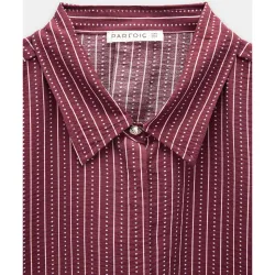 Camisa de mujer de manga corta con estampado de rayas