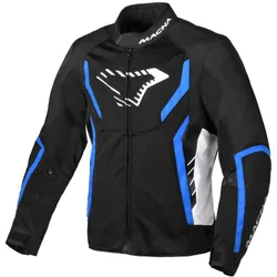 Giacca Moto Softshell Grisco Nero Bianco Blu taglia S