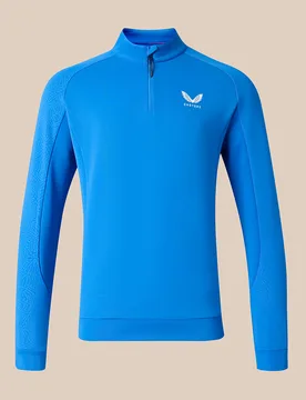 Men's Golf Flex Long Sleeve Quarter Zip Top - Blue NEBULAS BLUE S male - Castore - FashionsVida