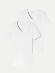 Schiesser T-Shirt 2er-Pack Weiß L
