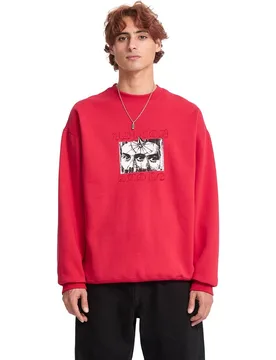 Sudadera de hombre sin capucha con dibujo frontal - Volcom - FashionsVida
