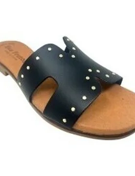 Flache Sandalen 3054 Schwarze Damensandale 36;37;40 - Eva Frutos - FashionsVida