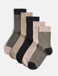 Pack Supersoft Patterned Crew Socks Navy Mix female