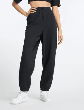 Sport Essentials Damen Hosen - Schwarz - Größe M - Baumwoll-Jersey Black M - New Balance - FashionsVida