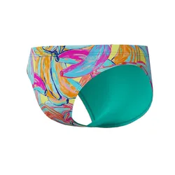 Ml Printed Swimming Brief Peel Party / Turquoise Gem UK 30 Men