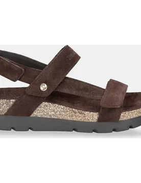 Sandalias de plataforma de mujer en velour con forro de piel - Panama Jack - FashionsVida
