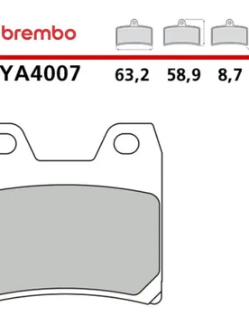 Pastiglie Freno Moto Carbon Ceramic Posteriori CC 07Y taglia un - Brembo - FashionsVida