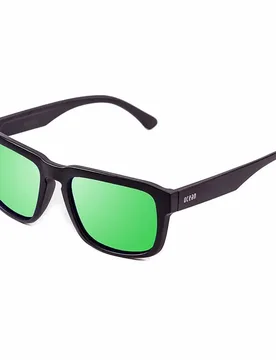 Occhiali Da Sole Polarizzati La Mel Matte Black With Green Revo Lens CAT3 - Lenoir Eyewear - FashionsVida