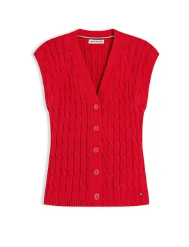 Tommy Hilfiger Gilet rouge S - Tommy hilfiger - FashionsVida