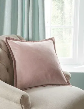 Pure Cotton Hanya Cushion Light Pink - Laura Ashley - FashionsVida