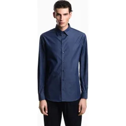 Camisa de hombre de manga larga chambray