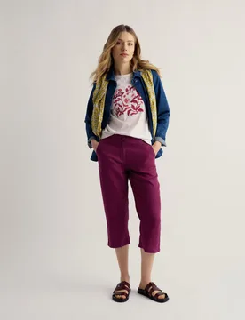 Pure Cotton Printed Crew Neck T-Shirt White Mix female - Seasalt cornwall - FashionsVida