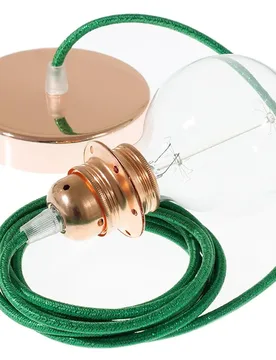 Cables Lampe Suspendue Pendel Pour Abat-jour Rl06 Diy 50 Cm Glittering Green / Copper One Size - Creative - FashionsVida