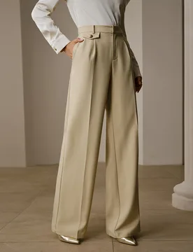 Pantalones de traje de pierna recta versátiles y de moda para ir al trabajo XS - Shein - FashionsVida
