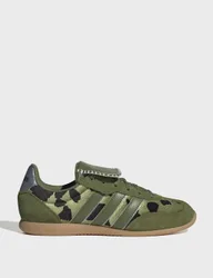 Barreda Lo Leather Animal Print Trainers Green Mix female