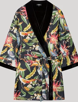 Kimono de mujer reversible en tejido satén - Gisela - FashionsVida