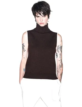 Exchange T-shirt Sans Manches à Col Haut Xw002885_af25935 Antagonist S - Giorgio Armani - FashionsVida