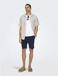 Elasticated Waist Shorts Dark Navy male