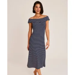 Vestido de playa de mujer largo de escote barco