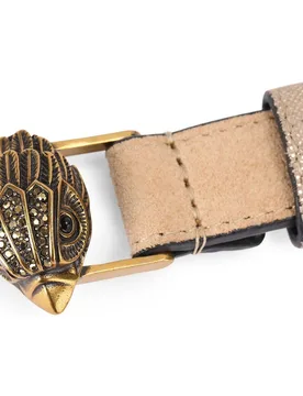 Cinturón de mujer de piel con cierre de cabeza de águila - Kurt Geiger - FashionsVida