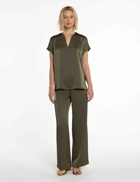 Blusa de mujer de doble satén con manga japonesa - Naulover - FashionsVida