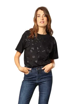 T-shirt à Manches Courtes Edony Black XS - Deeluxe - FashionsVida
