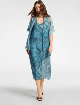 Vestido estampado en lyocell línea suave - Elena Miró - FashionsVida