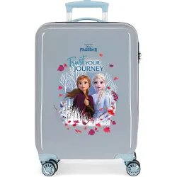 Maleta de cabina Frozen Trust your journey rígida 35L en claro