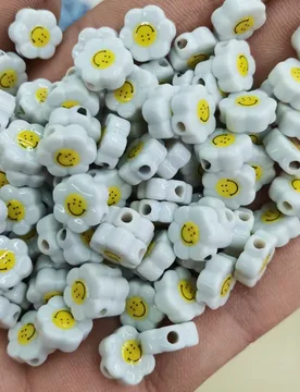 Pcs 9mm Smile Face Sun Flower Ceramic Beads Fashion Charm DIY Loose Spacer Bead For Jewelry Making Bracelet Accessories - Aliexpress - FashionsVida