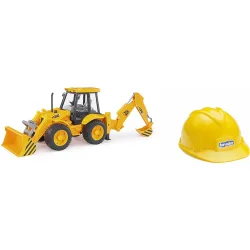 Excavadora con dos palas y caso de obra