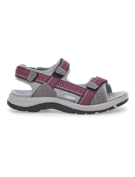 Sandali sportivi grigi e fucsia con chiusura a strappo 51358 40 - Tiglio - FashionsVida