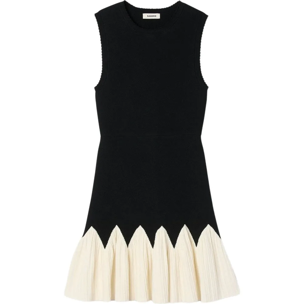 Vestido corto de punto sin mangas - sandro - FashionsVida