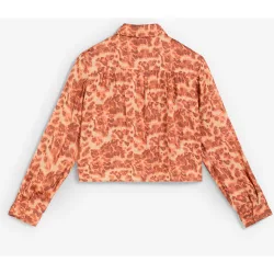 Camisa de mujer animal print con canesú fruncido en la espalda