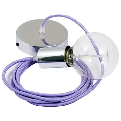 Cables Suspension Luminaire Rm07 2 M Lilac / Chrome Plated One Size
