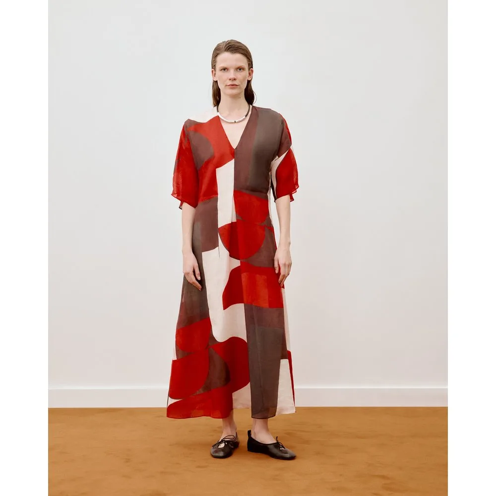 Vestido tipo túnica cuello pico - Woman Limited El Corte Inglés - FashionsVida