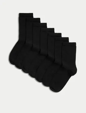 Pack of Ankle School Socks Black male - M&S - FashionsVida
