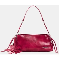 Bolso bandolera pequeño con aplique floral