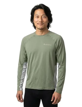 Flats Upf 50+ Uv Long Sleeve T-shirt Sage Green S Men - Westin - FashionsVida
