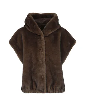 Wendegilet in Felloptik OLENA braun 38 damen - STUDIO AR - FashionsVida