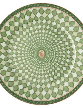 Piatto da pane Signum, Porcellana, Verde OS - Swarovski - FashionsVida