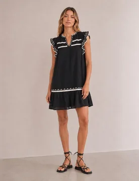 Vestido de mujer corto sin mangas con escote pico - Vila - FashionsVida