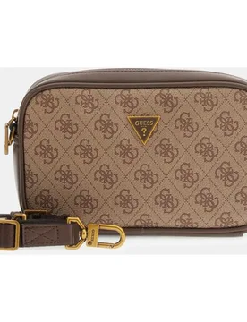 Bandolera de hombre tipo camera bag de formato horizontal con doble compartimento - Guess - FashionsVida