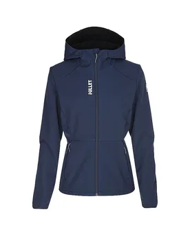 Giacca softshell da donna da turismo Seneca Shield Hoodie blu S - Millet - FashionsVida