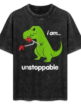 I Am Unstoppable T-Rex Dinosaur Dino Cool Cute Humor Funny T-Shirt Simple Casual Short Sleeve Tee - Aliexpress - FashionsVida