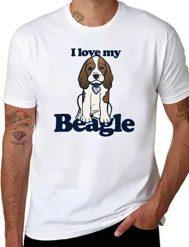 I love my beagle T-Shirt man t shirts graphic essential t shirt funny t shirts cotton T-Shirt - Aliexpress - FashionsVida