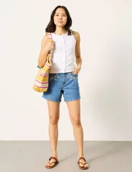Cotton Rich Ribbed Vest White female