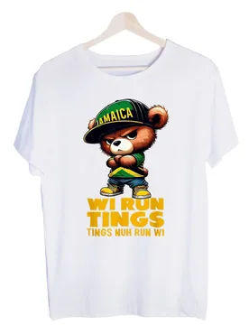 Men's Bear Character Graphic Tee, Short Sleeve Crew Neck T-Shirt for Urban Streetwear and Casual Outfits - Aliexpress - FashionsVida