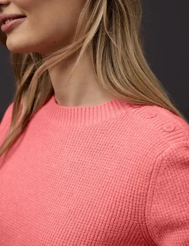 Pullover mit Knopfdetail female Pink - Street One - FashionsVida
