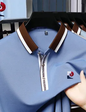New Men's High-Quality Short Sleeved Polo Shirt, Summer Fashion, Casual, Comfortable, Breathable T-Shirt Top - Aliexpress - FashionsVida